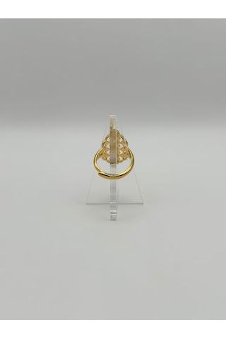 Arnes Jewelry Çelik 22 Ayar Altın Kaplama Ayarlanabilir Yüzük Ar503nes Gold