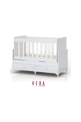 Veraexclusive Anne Yanı, Çekmeceli, Sallanır Beşik Beyaz