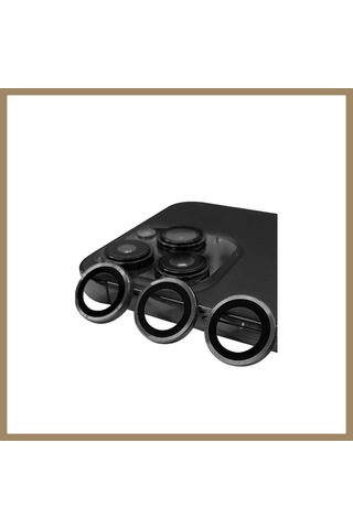 Kahveci.store Apple Uyumlu iPhone 15 Pro Uyumlu Raze Metal Kamera Lens - Titan Gri 22