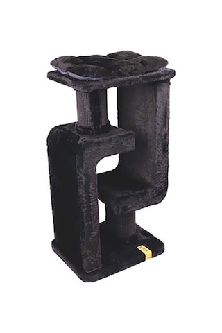 M-pets Panther Premium Duo Tırmalama Tahtalı Kedi Ağacı Siyah 48x40x98 Cm 244-54037.01