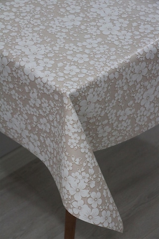 Astarlı Silinebilir Pvc Muşamba Masa Örtüsü Kahve Yonca - 158-a1 001