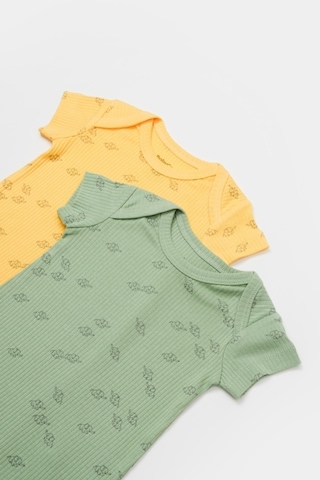 BabyCosy Organik Modal Fil Baskılı 2 Li Kısa Kollu Tulum Csym11426 001