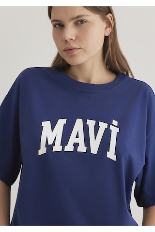Mavi - Mavi Logo Baskılı Lacivert Tişört 1600843-70722 One Sıze Mavi