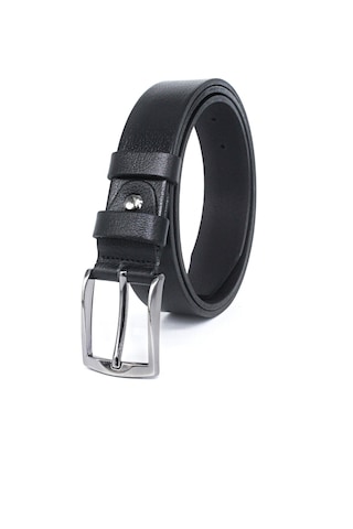 3,5cm Siyah - Kahverengi 2'li %100 Manda Derisi Erkek Klasik Kemer Siyah Açık Kahverengi