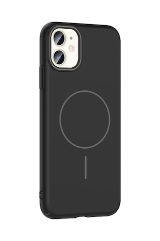 Apple Uyumlu iPhone 11 Uyumlu Kılıf Magsafe Şarj Özellikli Zore Ruby Silikon Kapak - Lacivert Lacivert -
