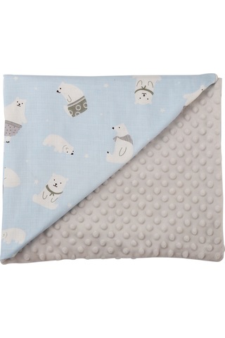 Vkemall Yumuşak Pamuklu Bebek Battaniyesi - Nefes Alabilir, Nokta Desenli, Tüm Mevsimler İçin 110x80cm DiğER