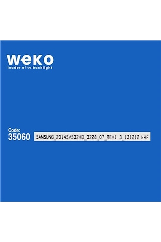 Wkset-5315 35060x3 Samsung 2014svs32hd 3228 07 Rev1.3 131212 3 Adet Led Bar Tvnizi Açıp İçindeki Led Barla Birebir Aynısı Olduğunu Görmeden Almayınız. Sonrasında İade Almamaktayız. Beyaz