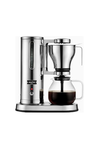 Aarke Filtre Kahve Makinesi, 10 Fincan, Cam Sürahi, Sıcak Tutma Ve Modern Tasarım Filtre Kahve Makineleri Gümüş