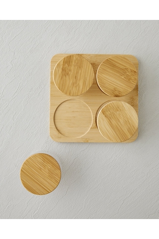 English Home Sunwake Cam-bambu 4'lü Kahvaltılık 18x18 Cm Şeffaf