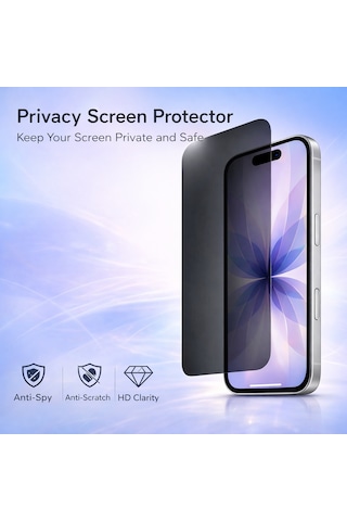 Apple iPhone 17 Uyumlu Hayalet Ekran Koruyucu Gizli Privacy