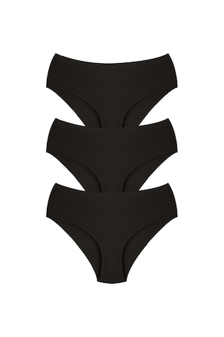 Pamuklu Yüksek Bel Toparlayıcı Kadın Bikini Külot 3'lü Paket - 2 Çok Renkli 2