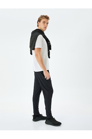 Koton Beli Bağcıklı Cep Detaylı Jogger Spor Eşofman Altı Siyah 5sam40041nk Siyah