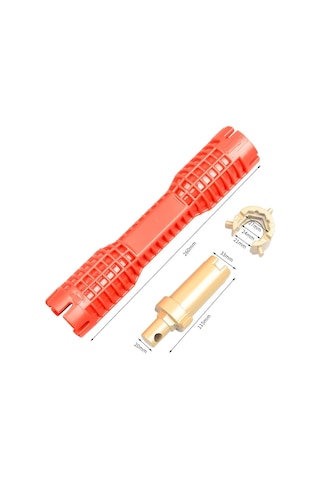 Sones Metal Çift Kafa Çok Fonksiyonlu Lavabo Banyo Anahtarı Sıhhi Tesisat Kurulum Aracı Su Borusu Musluk Onarımı Sökme Aracı