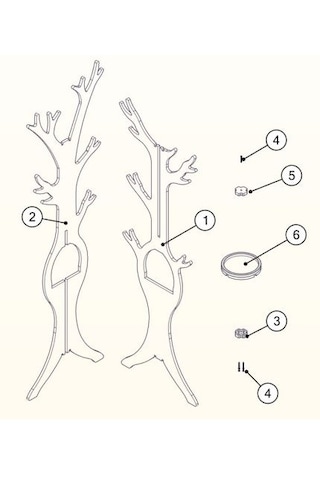 RealWood Ahşap Ayaklı Askılık Teak