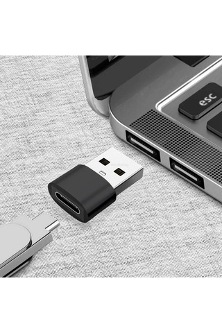 Usb To Type-c Çevirici Adaptör Usb Girişli Cihazlardan Type-c Kablo Kullanımı İçin Tak-çalıştır Dönüştür