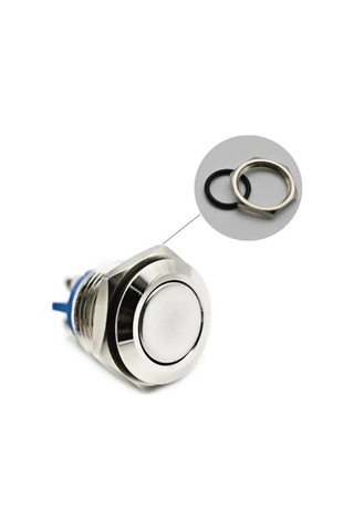 Rsimente 19 Mm Düz Vandalizme Dayanıklı Düğme, 2 Vida, 1no A16-a3 341432667