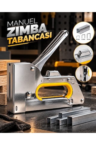 4-6-8 Mm Uyumlu Manuel Zımba Tabancası No.13 Güçlü Metal Gövdeli El Tipi Zımba Makinesi