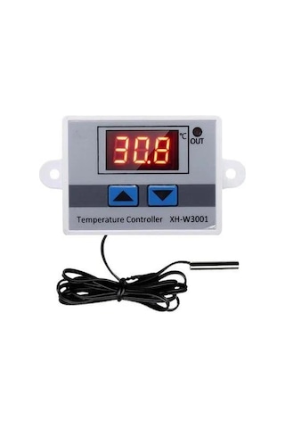 Kuluçka Makinesi Seti - 4 Parça - W3001 Termostat 220v - Isı Nem Ölçer - 12v Adaptör - 120x120 12v Fan-4925