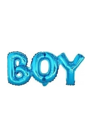 Folyo Balon Boy Yazısı Mavi Çok Renkli