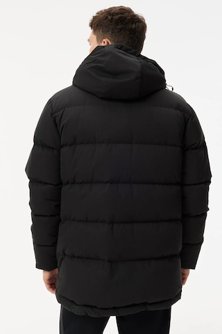 Lacoste Down Fill Mens Jacket Sabit Kapüşonlu Kaz Tüyü Erkek Mont Siyah