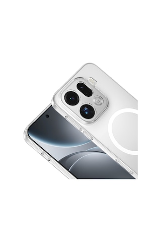 Oppo Find X9 Pro Kılıf Sararmaz Ultra İnce Sert Mika Magsafe Kamera Yükseltili Erd Şeffaf