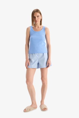 Defacto Regular Fit Yuvarlak Yaka Kolsuz Ribana Pijama Üstü-fall İn Love F0110ax25smbe747 Mavi