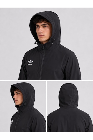 Umbro Milo Hooded Erkek Siyah Fermuarlı Kapüşonlu Spor Sweatshirt - Fc0501