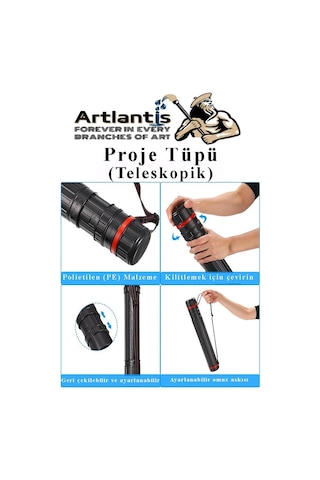 Proje Tüpü Dar 1 Adet 35x50 Cm Resim Kağıdı 25 Adet Dereceli Resim Kalemi Bozuka Proje Tüpü Silindir Proje Tüpü