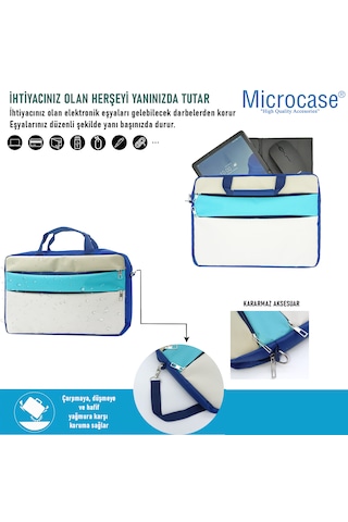 Microcase Tcl Tab 11 Gen 2 İle Tablet Apple Uyumlu MacBook Laptop Tablet Çantası 2 Bölmeli Al4821 Omuz Çantası