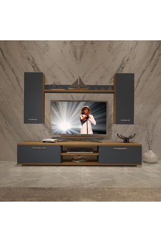 Decoraktiv Eko 5d Mdf Dvd Tv Ünitesi Tv Sehpası Pera - Antrasit