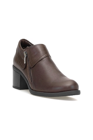 Mammamia D25ka-3725 Kadın Hakiki Deri Klasik Topuklu Ayakkabı Kahverengi Kahverengi