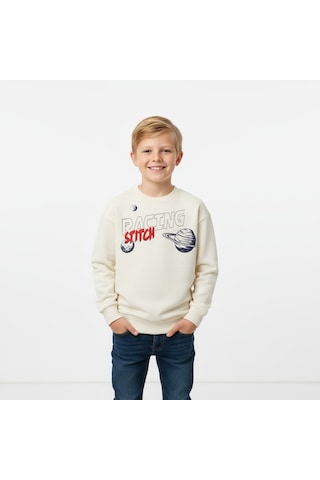 Seabubbles Stitch Çocuk Sweatshirt St09534 Bej