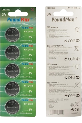 5 Adet 2450 Cr2450 Dl2450 Dl2450 Ecr2450 Kcr2450 3v Poundmax Lityum Düğme Piller, Düğme Pil, Çocuklara Dayanıklı Ambalaj, Akıllı Ev Cihazları, Küçük Elektronik Ev Aletleri, Araba Anahtarları Ve Diğer
