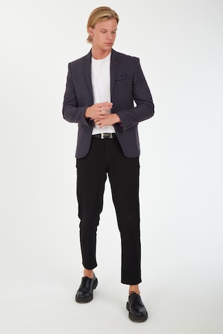 Sposo G-211 Dar Kalıp Desenli Füme Erkek Blazer Ceket Füme