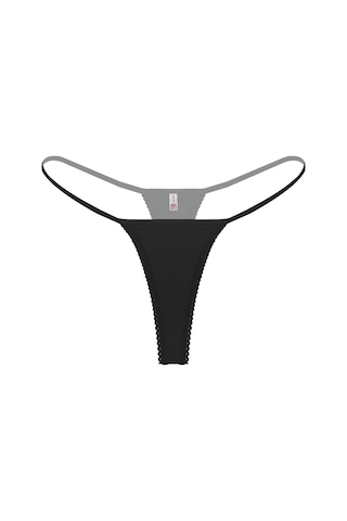 Kadın Büyük Beden Fantazi İç Giyim Siyah Fantezi Tanga G String 001
