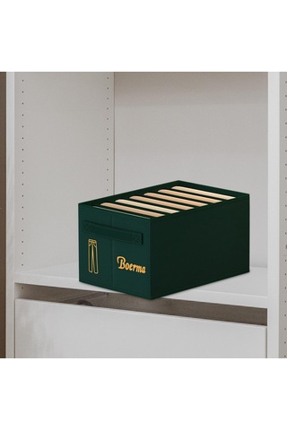 Magideal Suntek Ev Giysi Saklama Organizatör Kutusu Yeşil - 36 x 25 x 20 CM