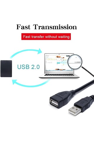 1.5 Metre Usb 2.0 Dişi - Erkek Uzatma Kablosu Ek Ara Kablo