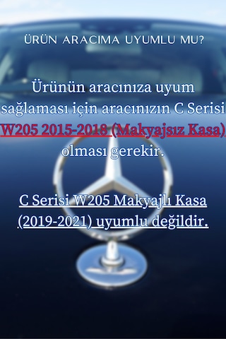 Mercedes C Serisi W205 2015-2018 Makyajsız Diamond Krom Ön-panjur