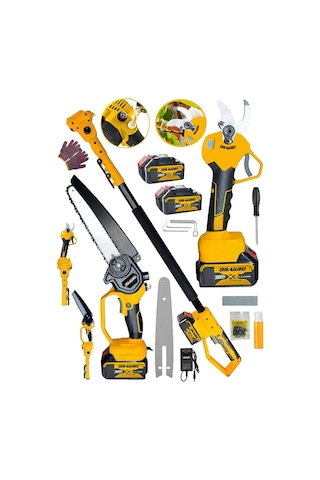 Dragro Alman DRG-YGLI38 S 3800 VF 30 AH Daflong Seri 2 Akülü Yağ Pompali Şarjlı Budama Makası + Budama Makinesi 2'li Set Dragro Alman DRG-YGLI38 S 3800 VF 30 AH Daflong Seri 2 Akülü Yağ Pompali Şarjlı Budama Makası + Budama Makinesi 2'li Set