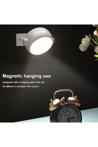 Fortunelane Akıllı Yuva Masa Lambası - Magnetik Şarjlı, Led Işıklı, Kumandalı, 1500mah Pil, Duvar/masa Üstü Kullanım, Modern Beya Beyaz