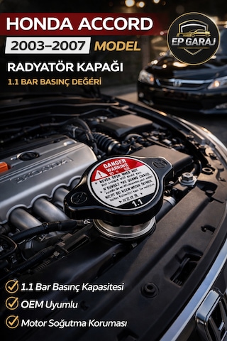 Honda Accord 2003-2007 Uyumlu Oem Radyatör Kapağı 1.1 Bar Kalite
