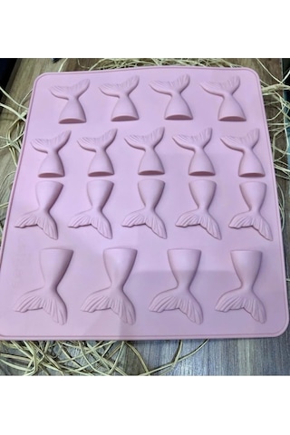 Silikon Deniz Kızı Kuyruğu 4 Cm Çikolata Kurabiye Epoksi Kalıbı Goldcakes