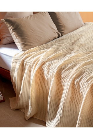 Madame Coco Avril Tek Kişilik Pamuklu Ecocell Lüks Pike - Gold 8684427029886 Sarı