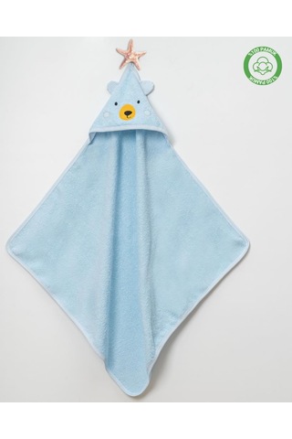 Ayılı Bornoz Takımı 1-2 Yaş Mavi