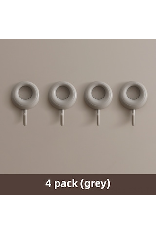 Springsun Abs Materyal Hafif Duvar Klipsi 5kg Yük Taşıma Gücü 4'lü Paket Delme Yok Özellikli Gri Renkli Zımba Diğer