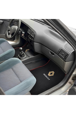 Renault 19 Europa Nakış Işlemeli Siyah Oto Halı Paspas