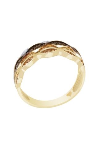 Diamond Line - Gülaylar - Sarı Beyaz Altın 14 Ayar Trend Renkli T