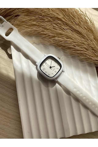 Retro Minimal Vintage Deri Kordon Kadın Kol Saati Silikon Model Bb0082 Gümüş