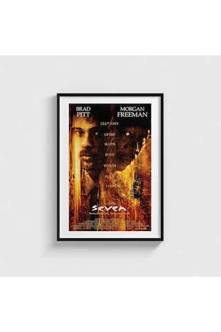 Se7en 1995 Film Posteri Tablo Çerçeveli Poster Duvar Dekorasyonu Siyah Çerçeveli Tablo Siyah Çerçeveli Tablo Dn11d341sıyah