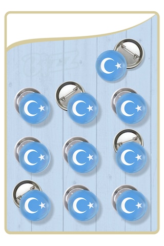 Doğu Türkistan Rozet Seti -01 Toplam 10 Parça Doğu Türkistan Rozet Seti -01 Toplam 10 Parça